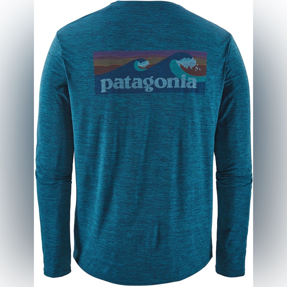 LIKE NEW PATAGONIA Men’s Capilene Cool Daily Shirt in “Waters” 50+ UPF Medium M